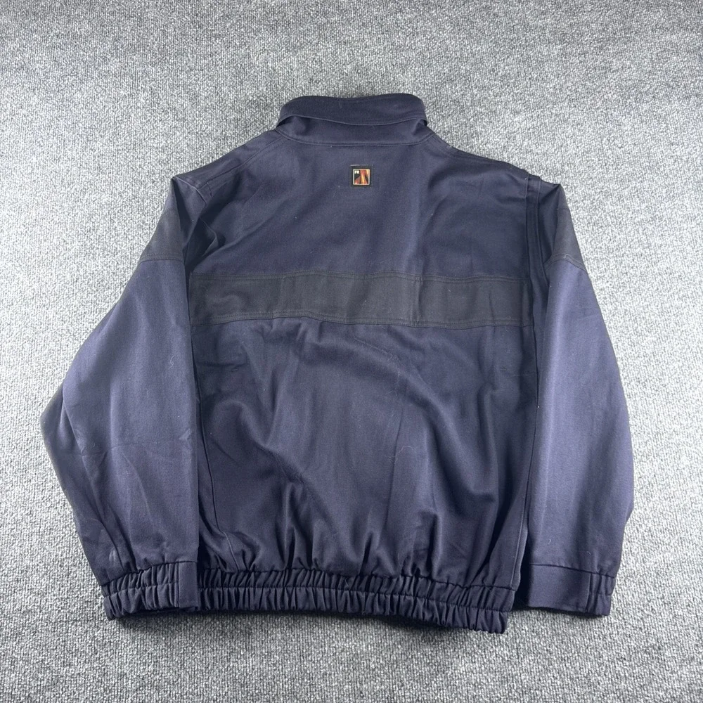 Workrite FR Jacket Mens M Blue Flame Resistant Full Zip Snap Workwear